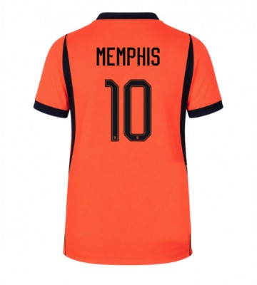 Nederländerna Memphis Depay #10 Replika Hemmatröja VM 2026 Kortärmad